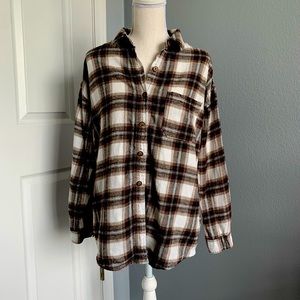 Garage brown flannel shirt - Women’s SZ XS